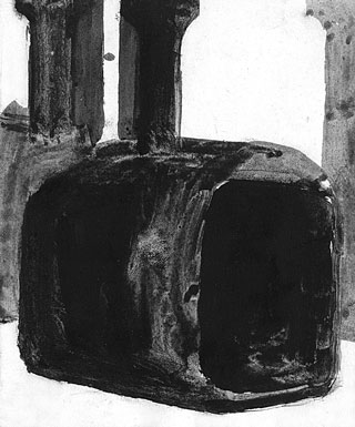 Gesa Foken Stadtrest Ofen Zeichnung drawing dessin