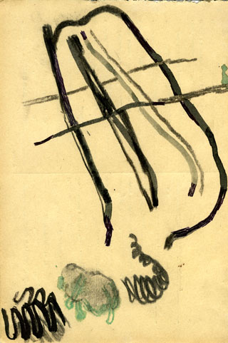 Gesa Foken La ville mange In der Spur Zeichnung drawing dessin